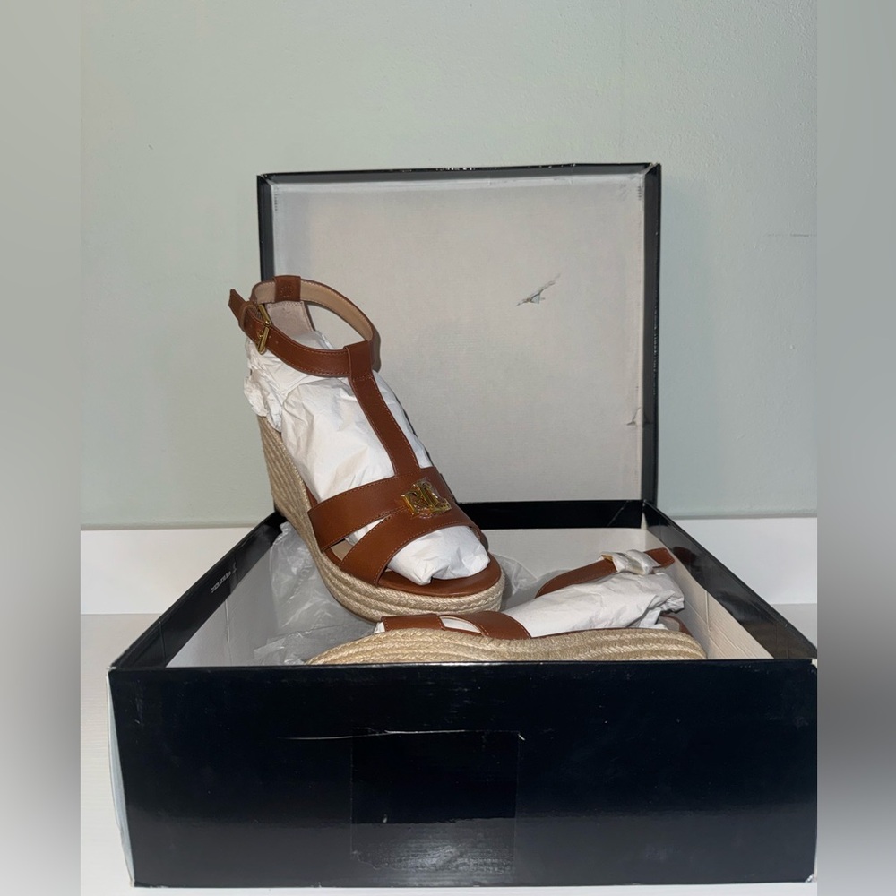 Polo by Ralph Lauren Tan Wedge Sandals